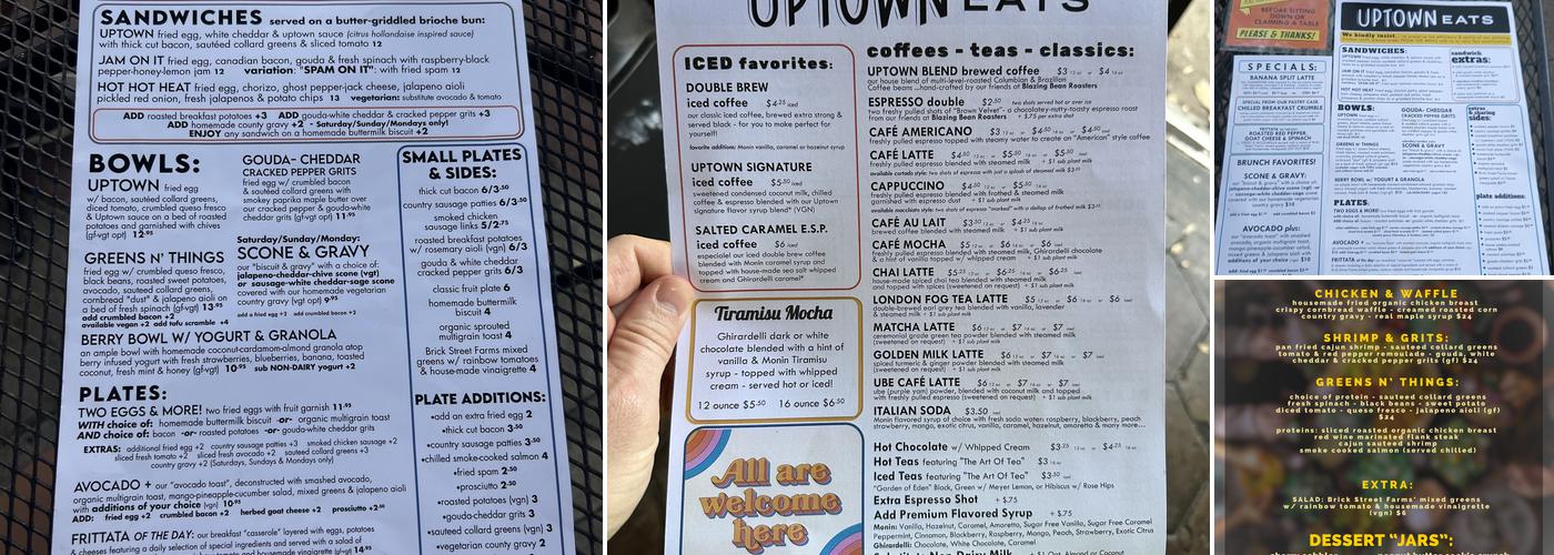 Uptown Eats Menu