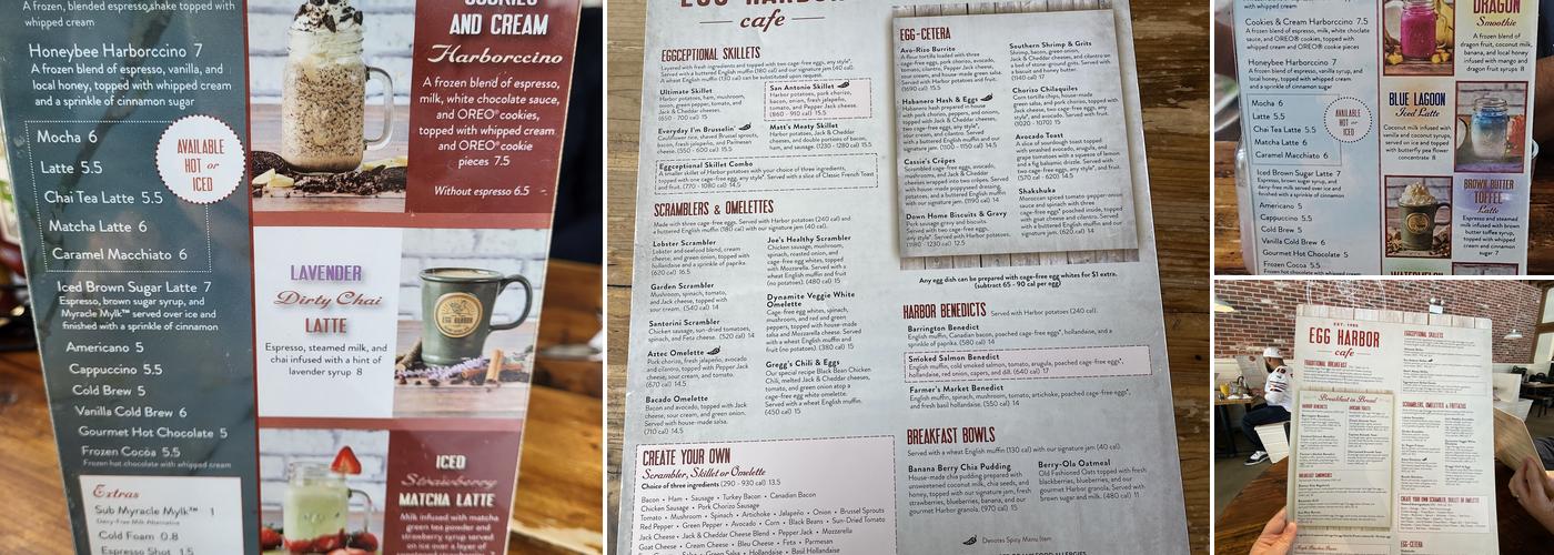 Egg Harbor Cafe Menu
