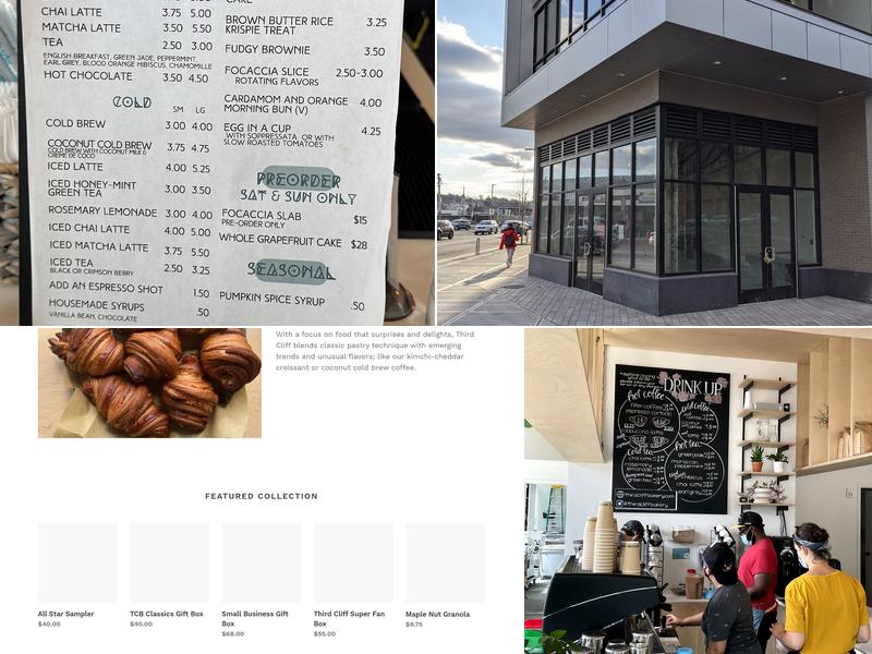 Third Cliff Bakery Menu