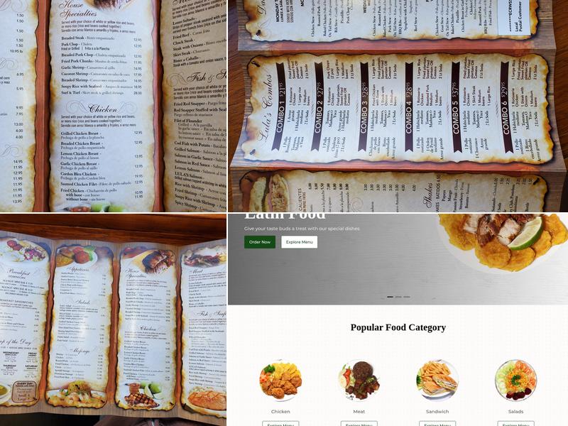 Lula's Latin Cuisine 2 Menu