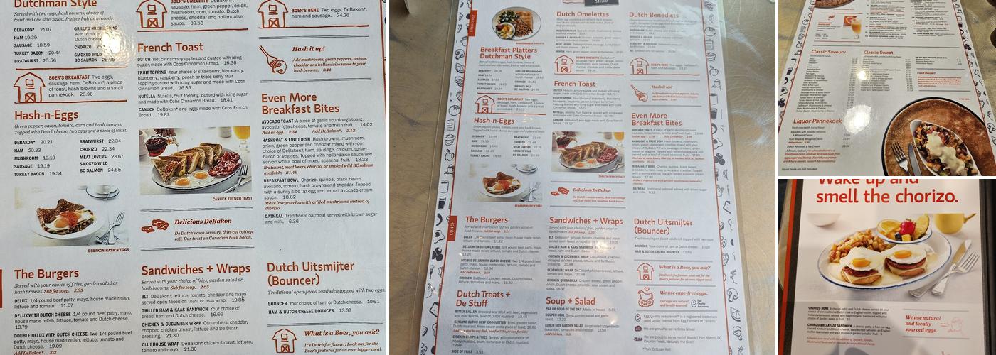 De Dutch Menu
