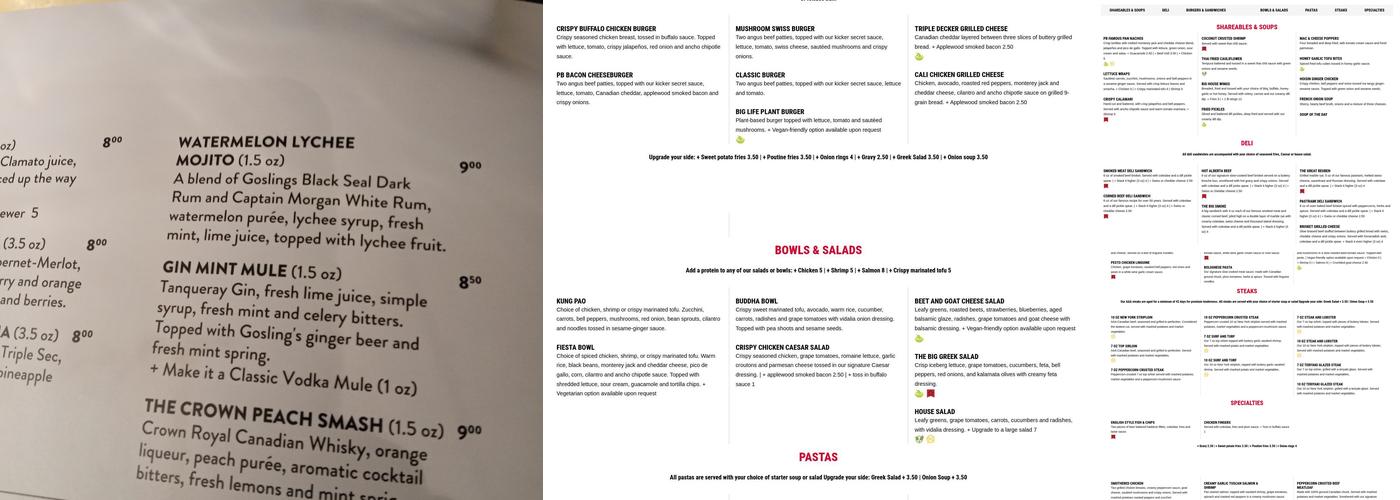 Pickle Barrel Menu