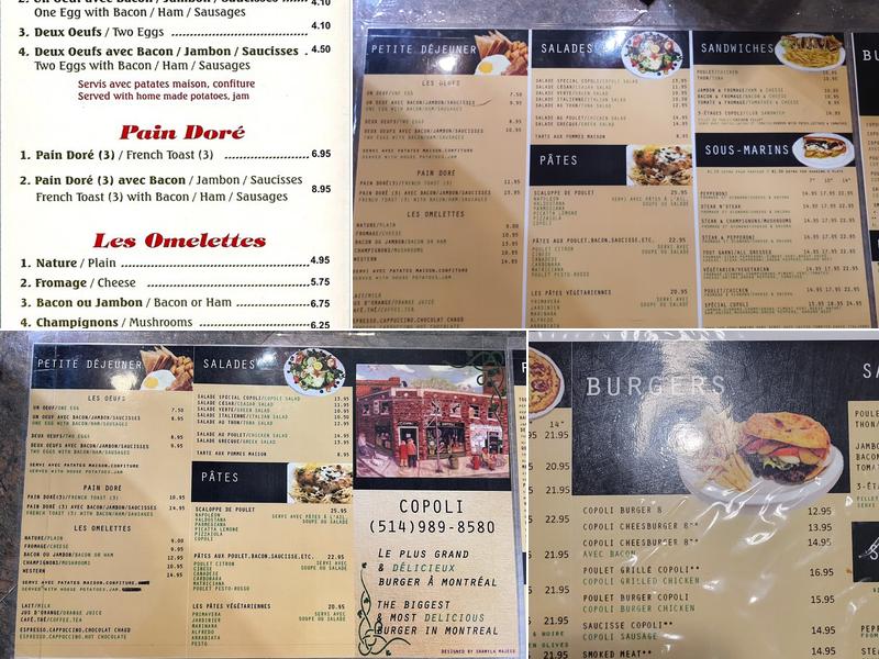 Restaurant Copoli Menu