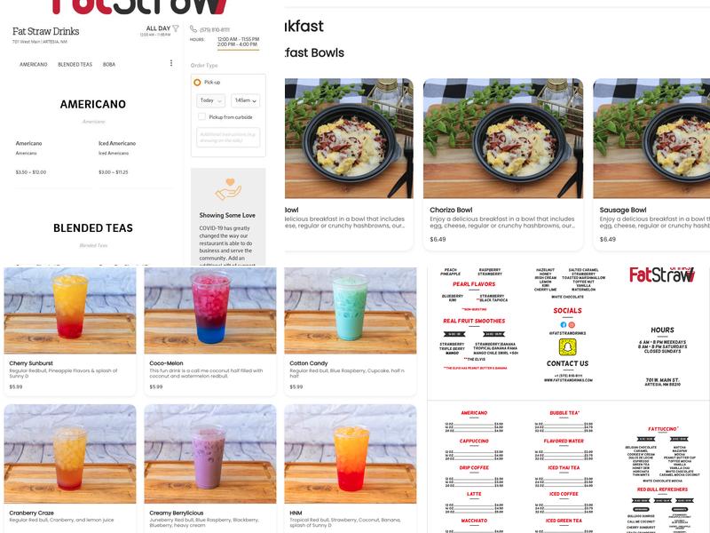 Fat Straw Drinks Menu