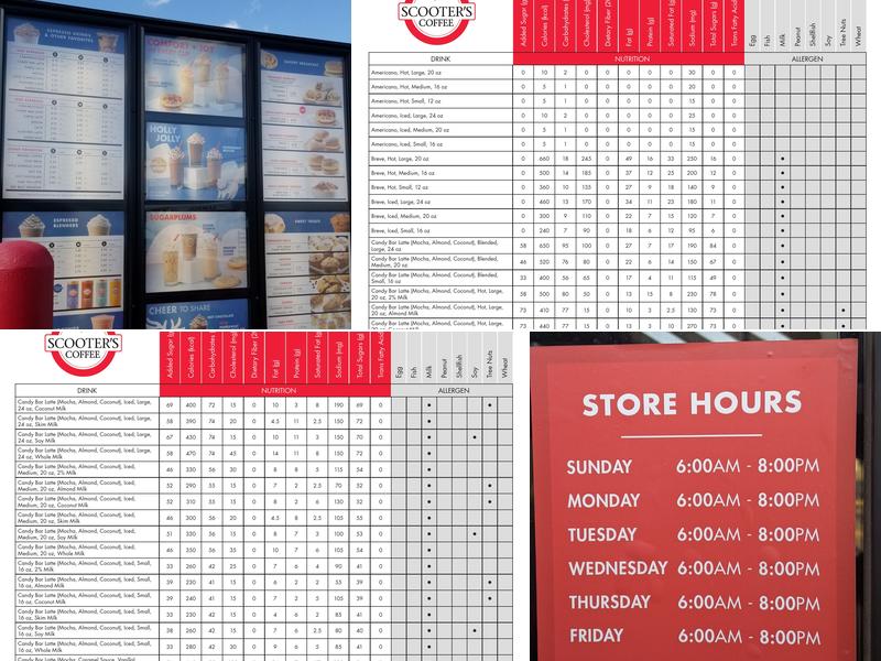 Scooter's Coffee Menu