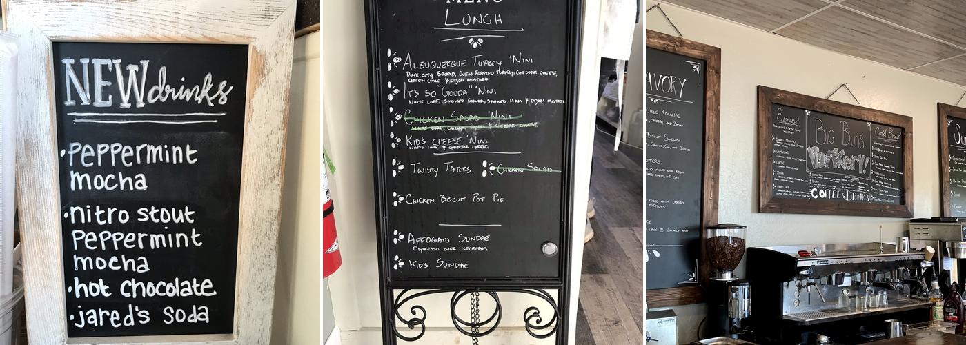 Big buns bakery Menu