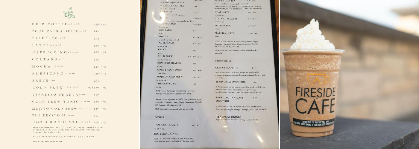 Fireside Cafe Menu