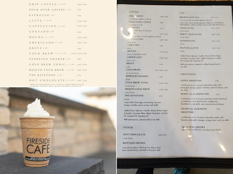 Fireside Cafe Menu