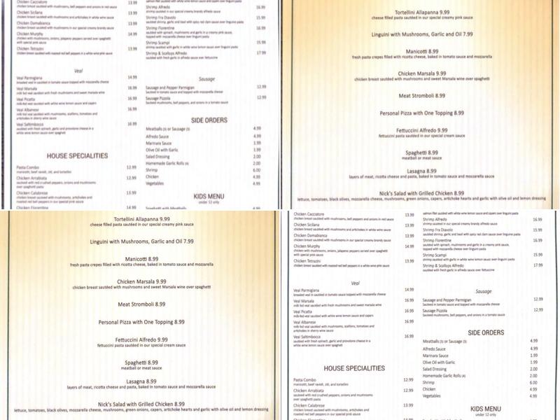 Roma Menu