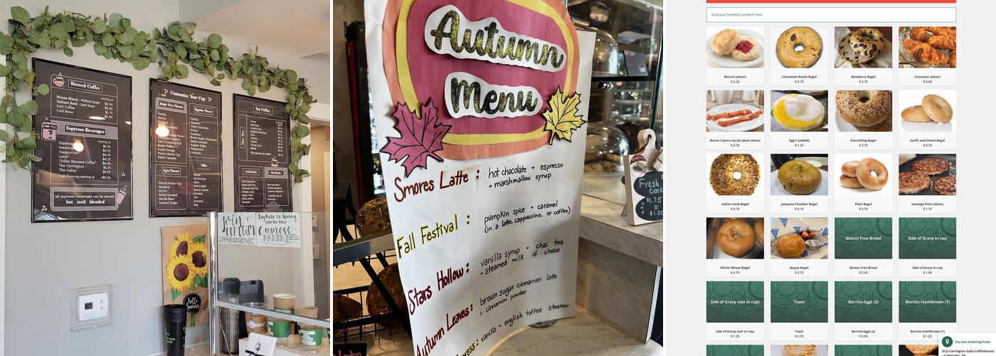 Carrington Oaks Coffeehouse Menu