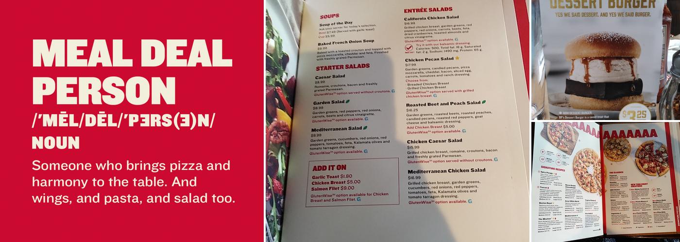 Boston Pizza Menu