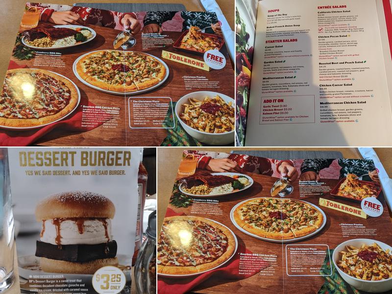 Boston Pizza Menu