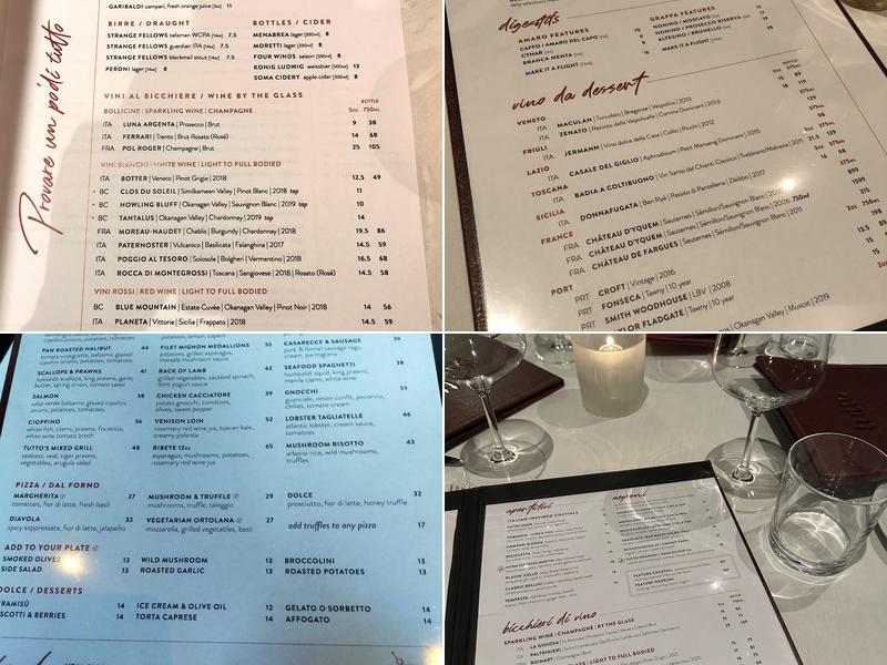 Tutto Restaurant & Bar Menu