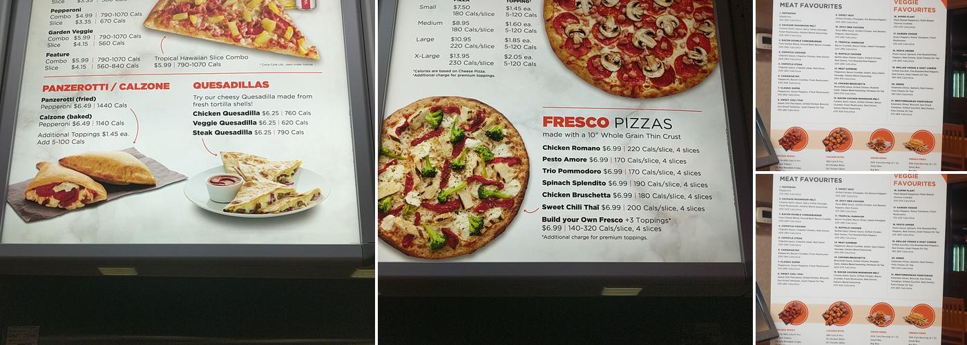 Pizza Pizza Menu