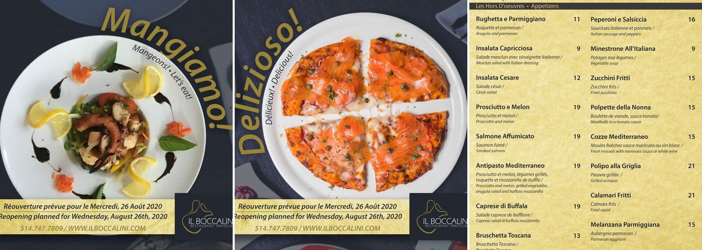 Restaurant Il Boccalini Menu