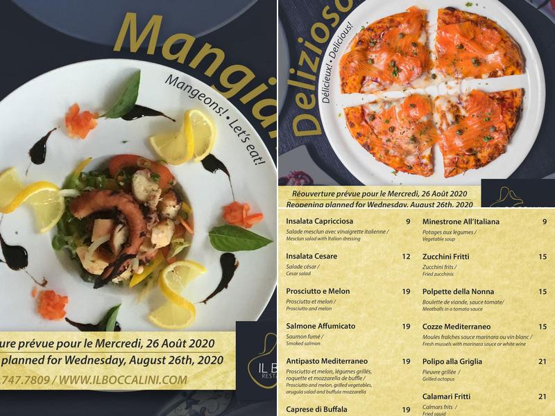 Restaurant Il Boccalini Menu