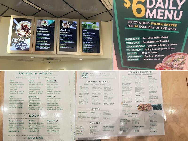 Freshii Menu
