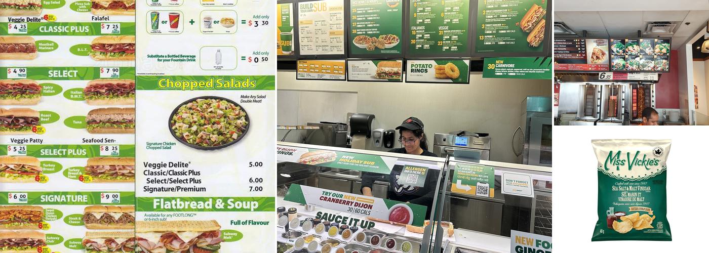 Subway Menu