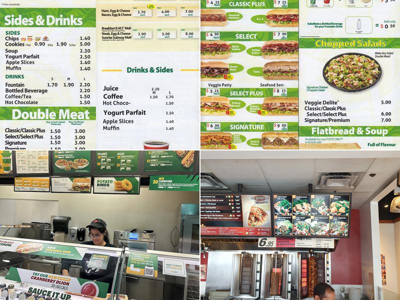 Subway Menu