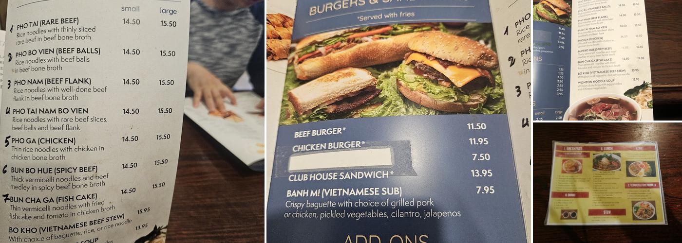 Steveston Harbour Café Menu