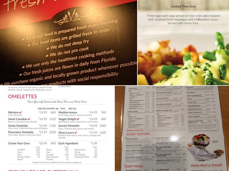 Sunset Grill Menu