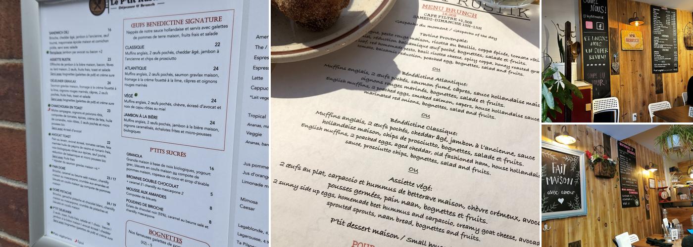 Le P'tit Rustik Menu