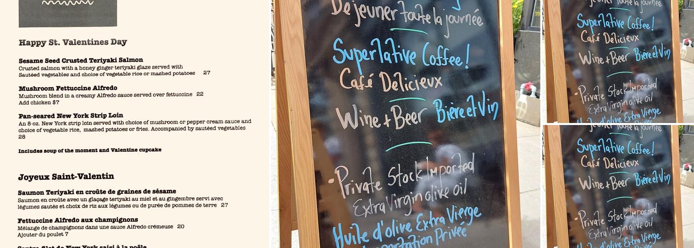 Chez Nick Menu