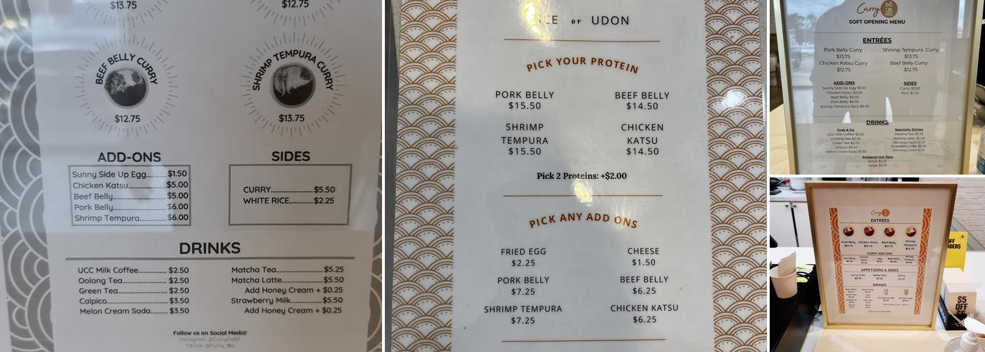Curry Do Menu