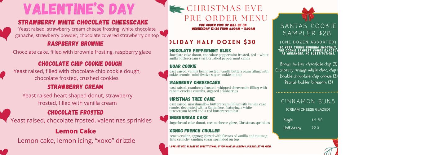 Basic Batch Donuts Menu