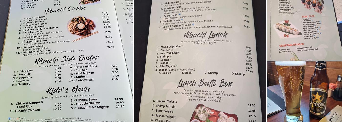 Ikko Sushi & Hibachi Menu