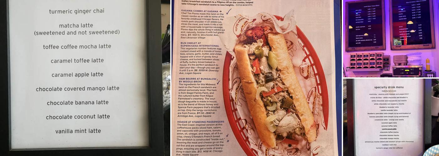 Standing Passengers Menu