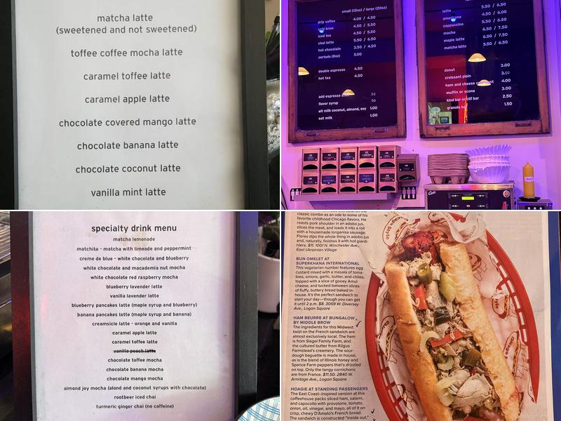 Standing Passengers Menu