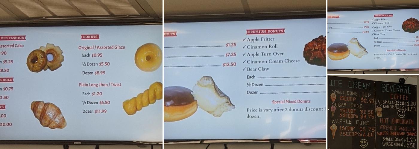 King Donuts Menu
