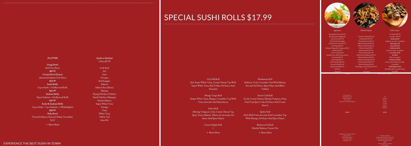 Tokyo Belly Sushi Pocatello Menu