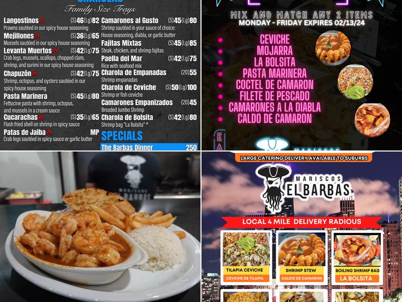 Mariscos El Barbas Menu