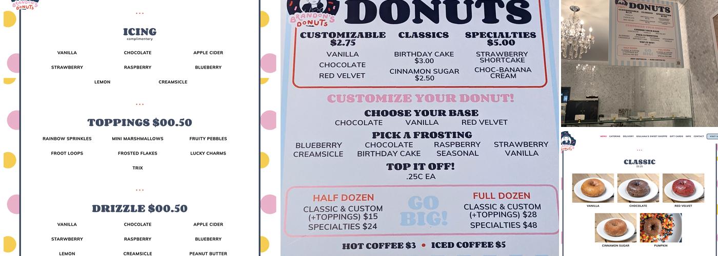 Brandon's Donuts Menu