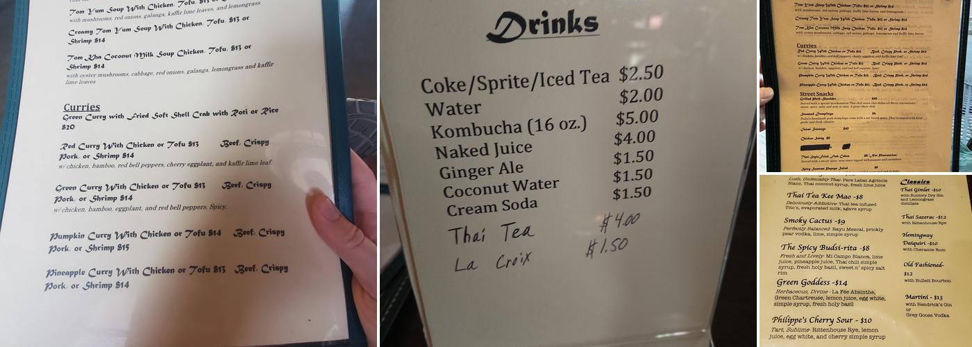 Budsi’s Authentic Thai Menu