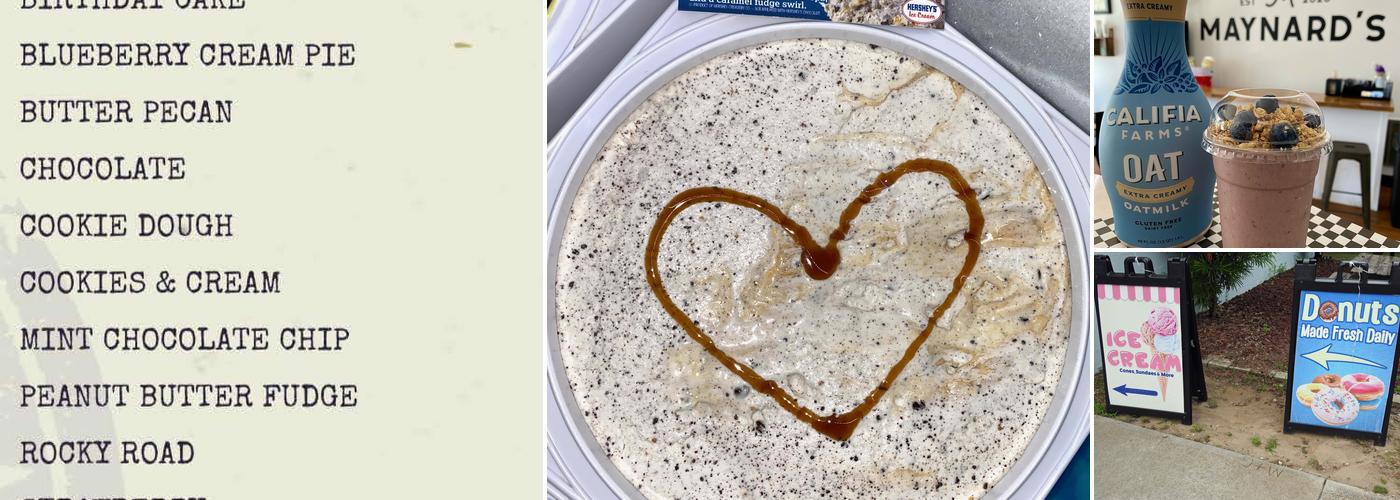 Maynard's Ice Cream & Cafe Menu