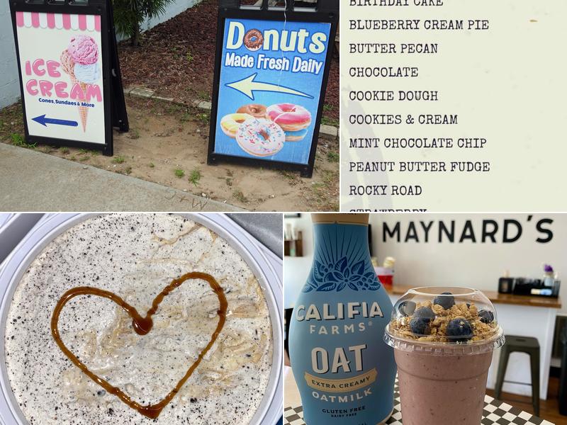 Maynard's Ice Cream & Cafe Menu