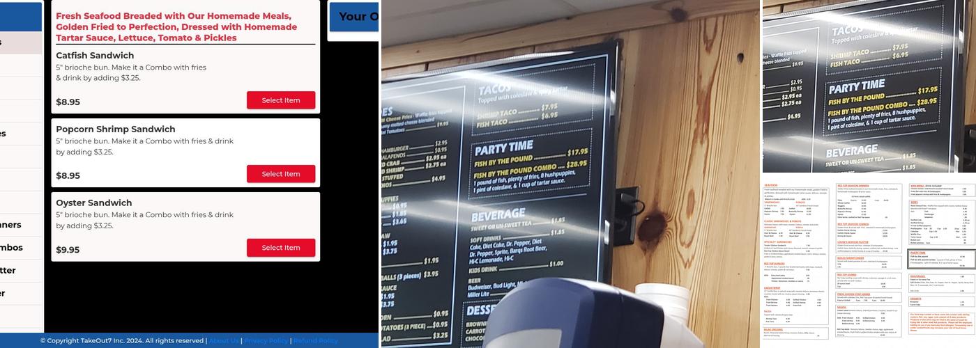 Red Top Seafood Menu