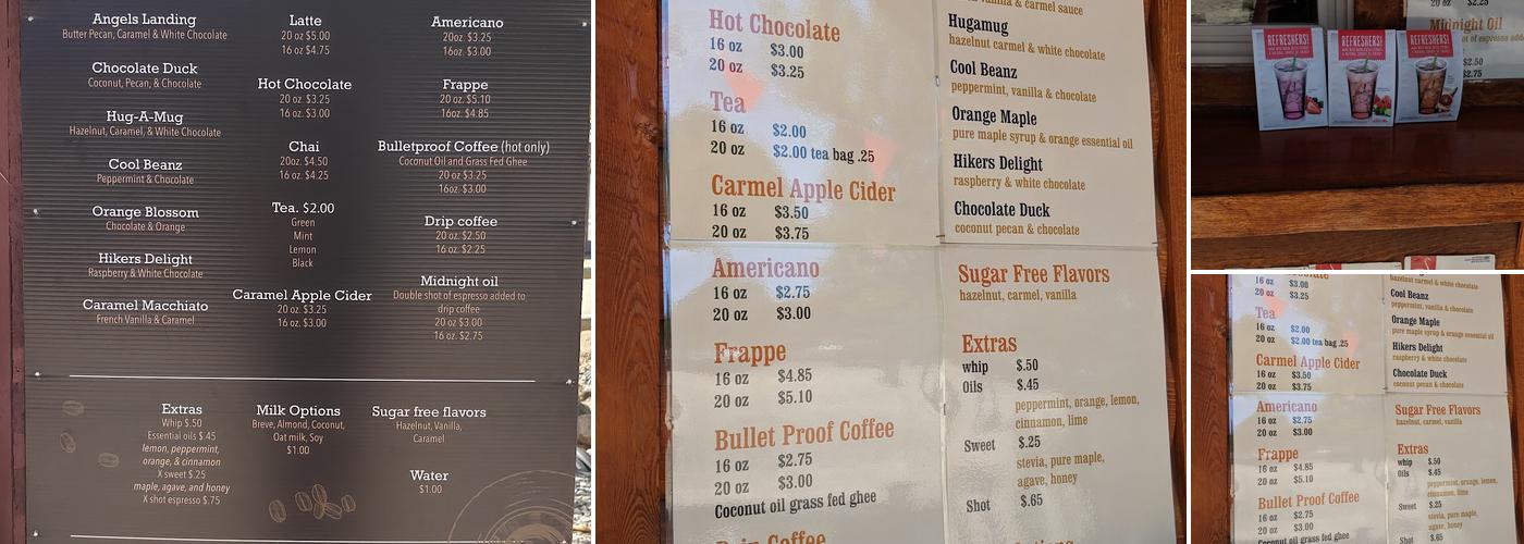 HIGHER GROUNDS JAVA Menu