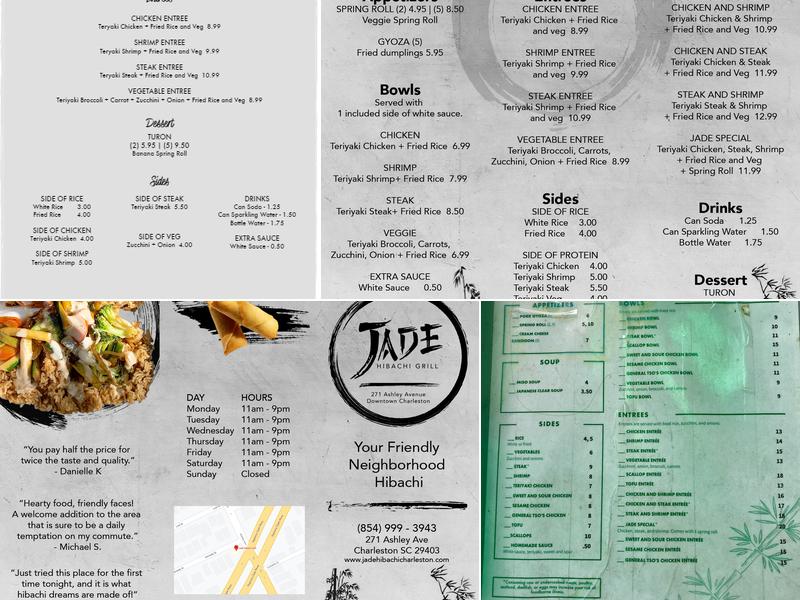 Jade Hibachi Grill Menu