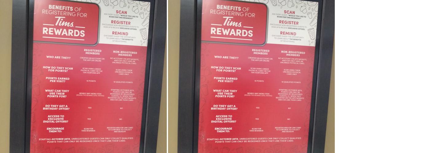 Tim Hortons Menu