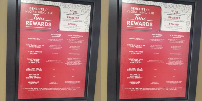 Tim Hortons Menu