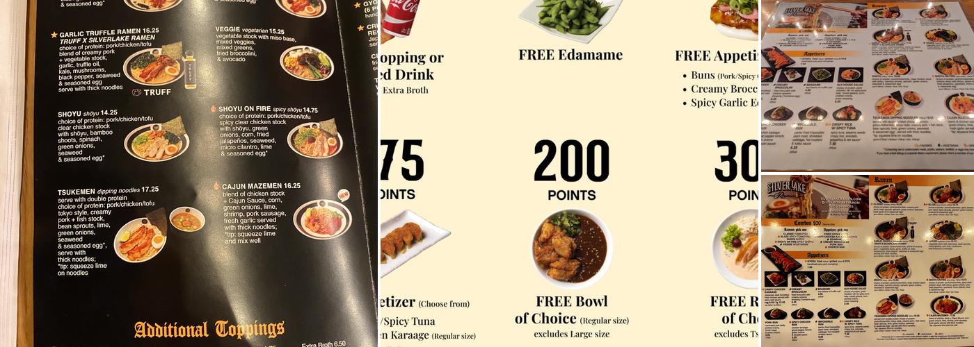 Silverlake Ramen Menu