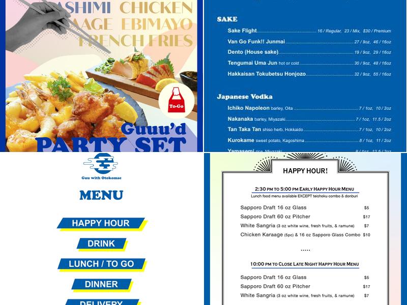 Guu with Otokomae Menu