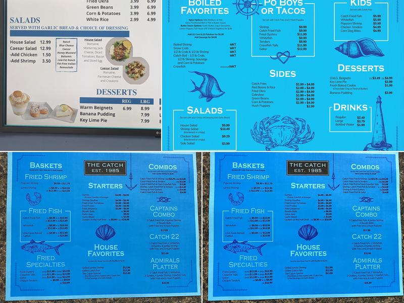 The Catch: Denton Menu