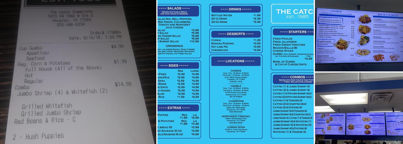 The Catch: Willowbrook Menu