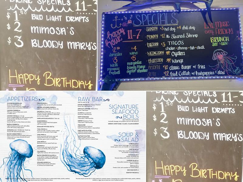 High Tide Menu