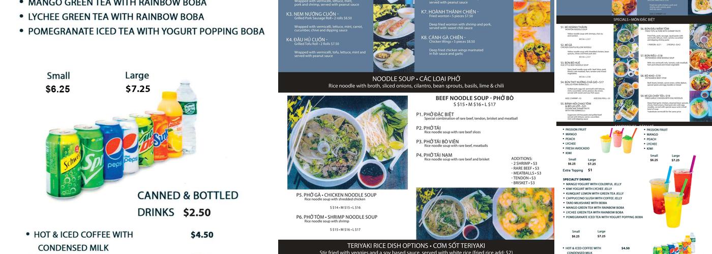 VN Phở Menu